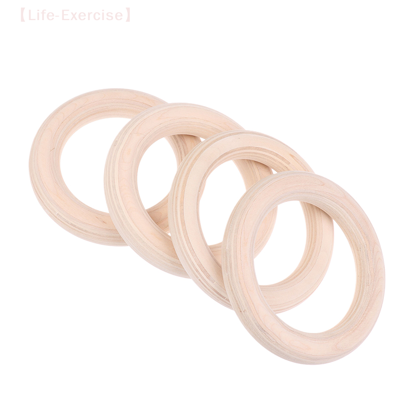 Gymnastic Ring Wood - 2 ชิ้น/คู่แหวนไม้แบบพกพา Crossfit ยิมนาสติกแหวนไหล่ Strength Home