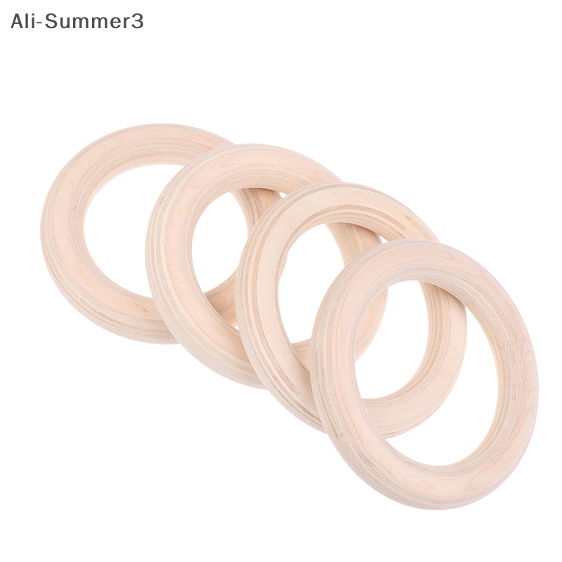 Gymnastic Ring Wood - แหวนไม้ 2 ชิ้น/คู่ สำหรับออกกำลังกายแบบพกพา แหวนยิมนาสติก แหวนฝึกความแข็งแรงของไหล่