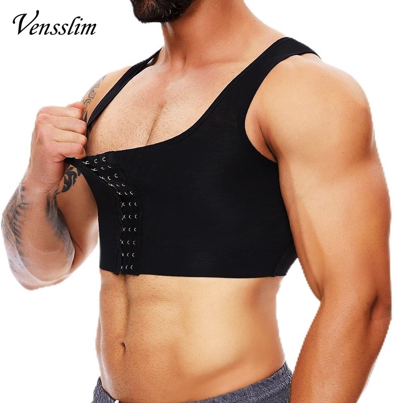 Crossfit Weight Vest - เสื้อกล้ามรัดหน้าอก Vensslim สำหรับผู้ชายที่มีภาวะเต้านมโต ช่วยยกกระชับและเก็บทรง พร้อมตะขอเกี่ยว ช่วยกระชับสัดส่วนและปรับรูปร่าง