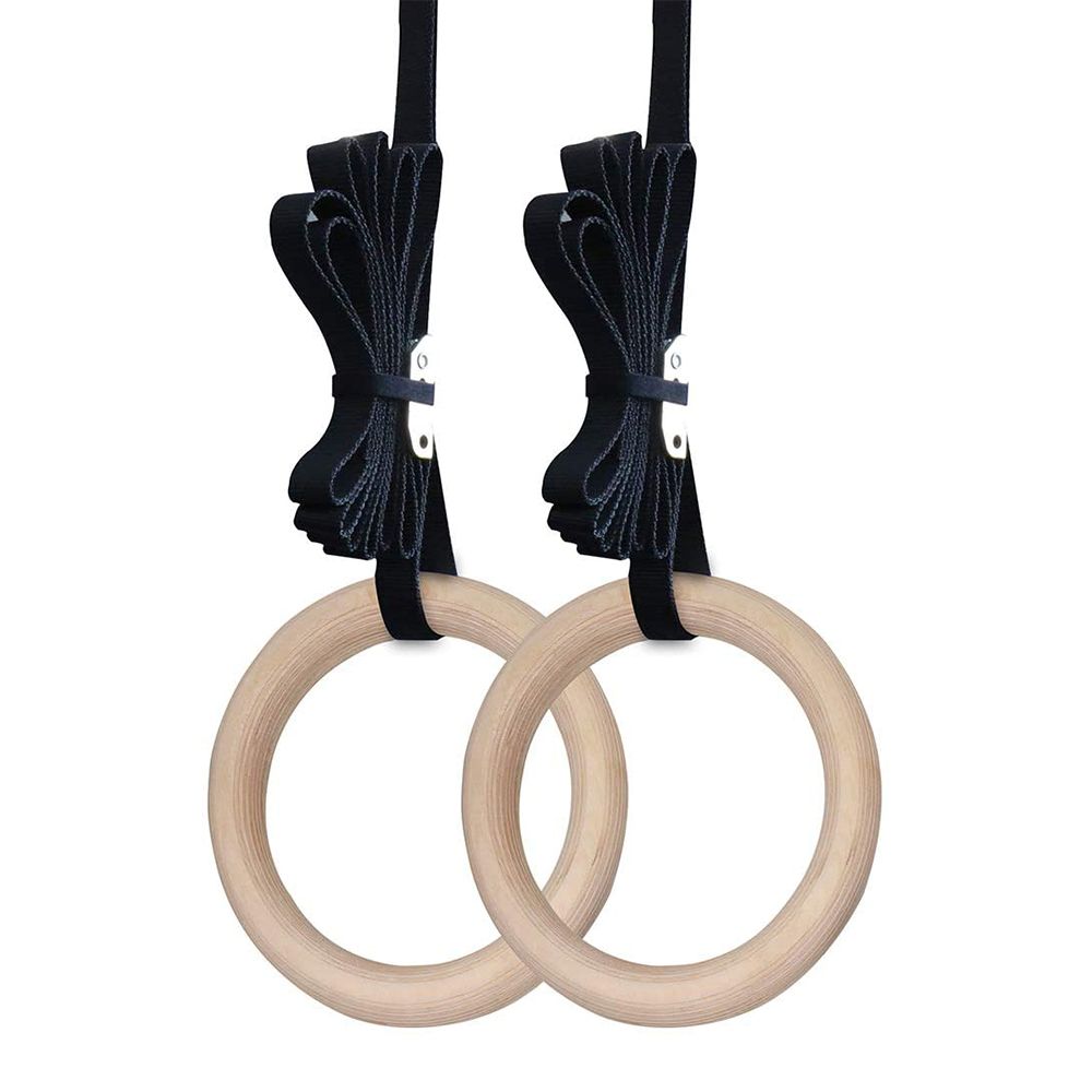 Gymnastic Ring Wood - 28/32 มม.ฟิตเนสไม้ยิมนาสติกแหวนฟิตเนสอุปกรณ์ออกกําลังกายหน้าแรก Strength Training อุปกรณ์ยิมนาสติก