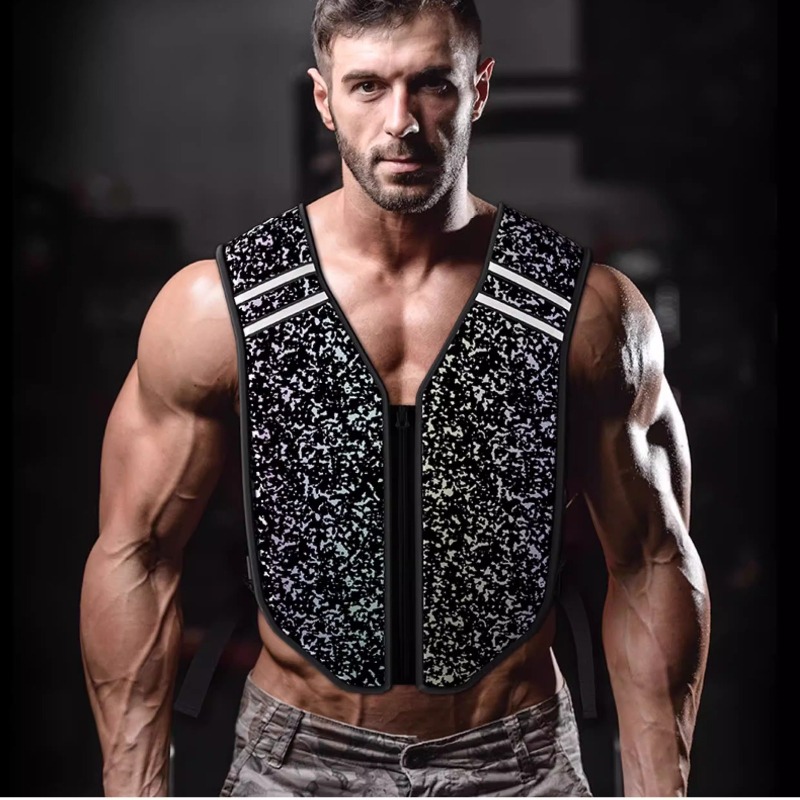 Crossfit Weight Vest - เสื้อเวทเวสต์ปรับน้ำหนักได้ 20 กก. บรรจุทรายเหล็กอ่อน พร้อมสายรัดไหล่และลำตัว สำหรับออกกำลังกายที่บ้านและครอสเทรนนิ่ง