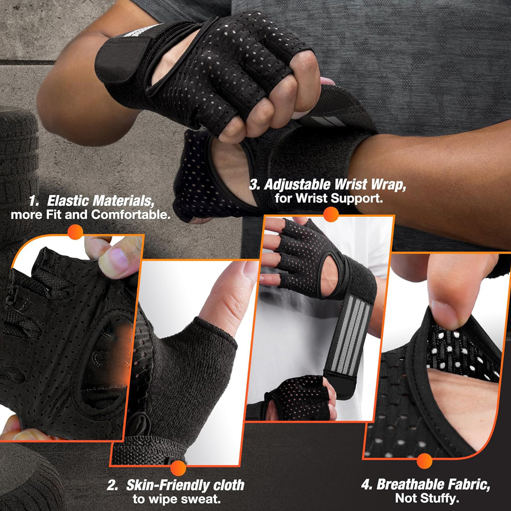 ถุงมือฟิตเนสพร้อมที่รองรับข้อม - Crossfit Fitness Gear บทวิจารณ์และราคา