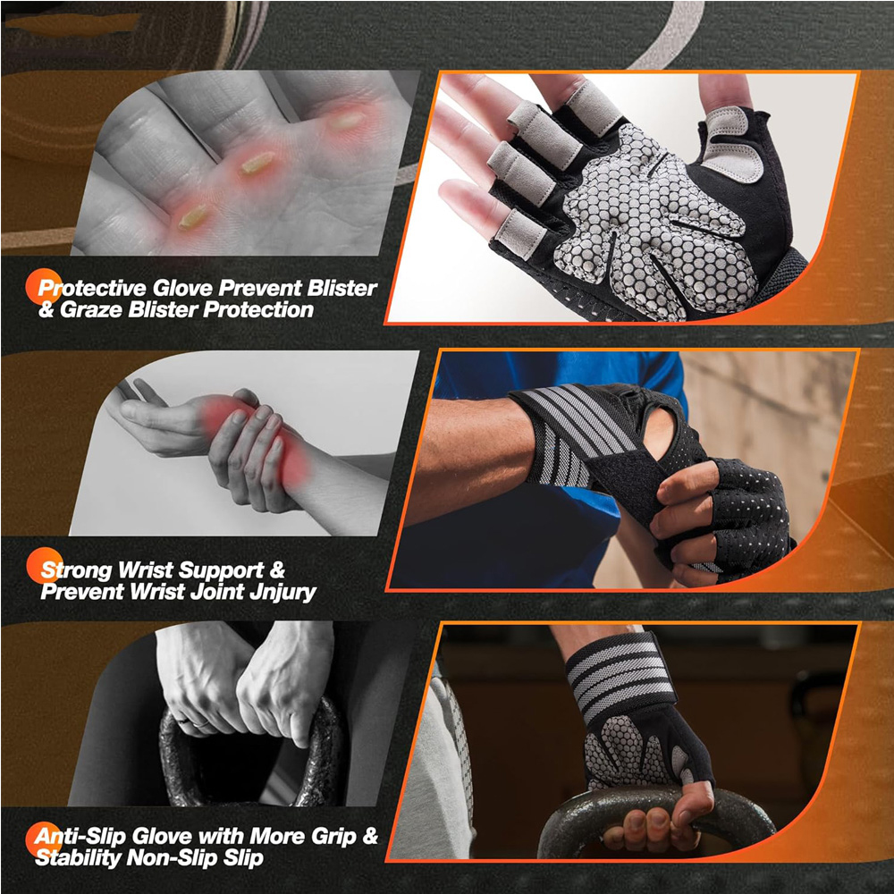 ถุงมือฟิตเนสพร้อมที่รองรับข้อม - Crossfit Fitness Gear บทวิจารณ์และราคา