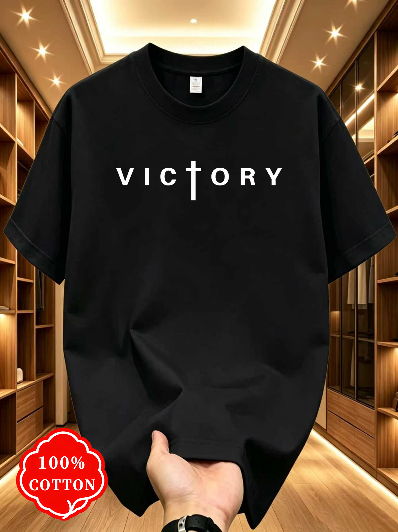 เสื้อยืดแขนสั้นโอเวอร์ไซส์ผ้าฝ - Crossfit Victory บทวิจารณ์และราคา