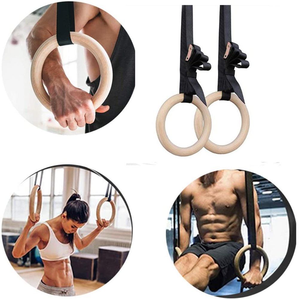 28/32 มม.ฟิตเนสไม้ยิมนาสติกแหว - Gymnastic Ring Wood บทวิจารณ์และราคา