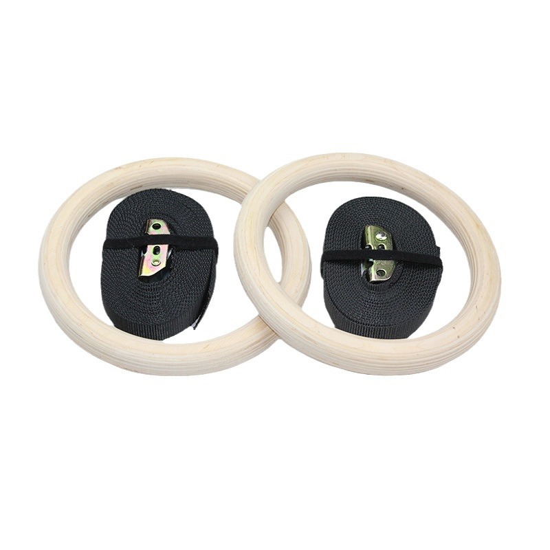 แหวนยิมนาสติกฟิตเนสพร้อมหัวเข็ - Gymnastic Ring Wood บทวิจารณ์และราคา