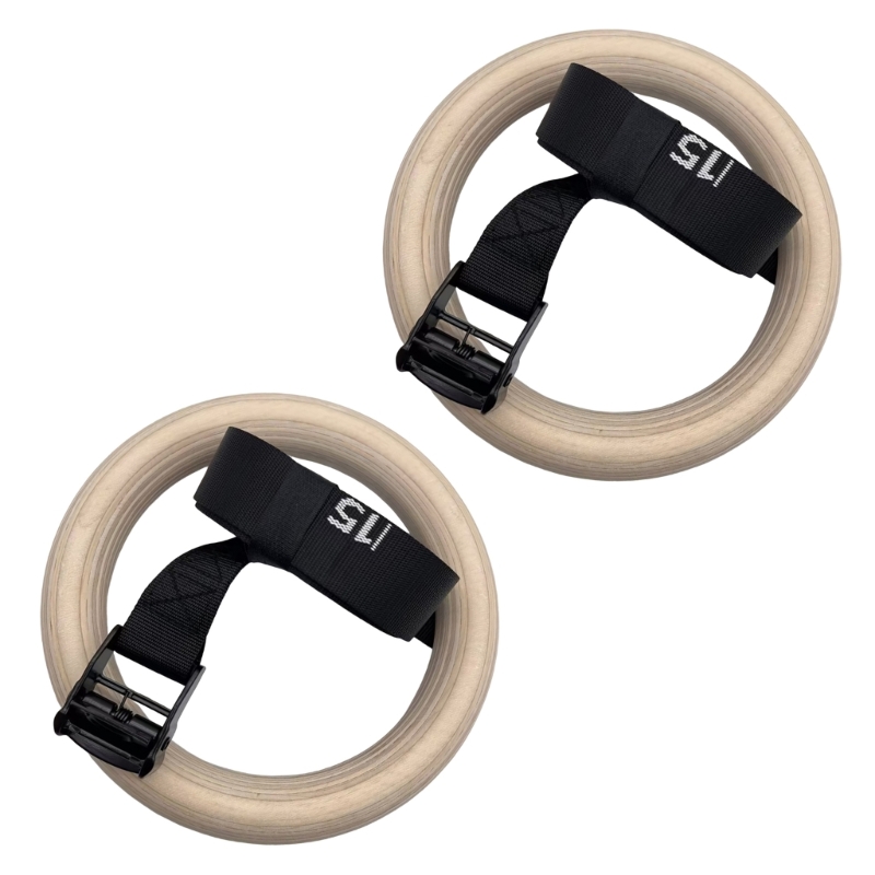 Q84C ไม้ปรับแหวนยิมนาสติกพร้อม - Gymnastic Ring Wood บทวิจารณ์และราคา