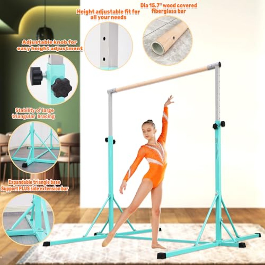 บาร์โหนสำหรับออกกำลังกายที่บ้า - Gymnastic Ring Wood บทวิจารณ์และราคา