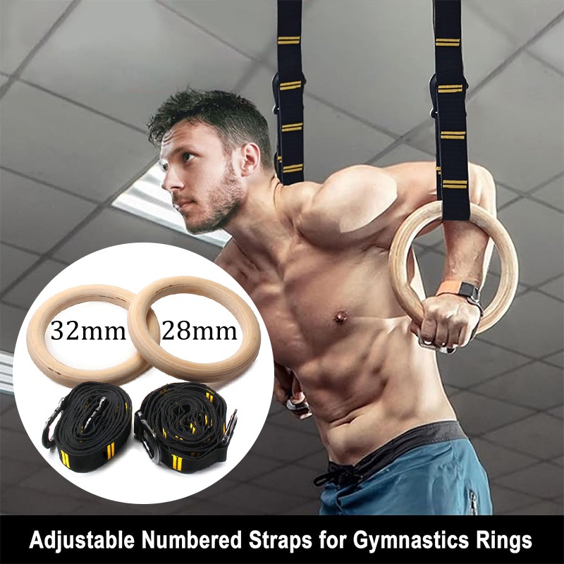 ห่วงยิมนาสติกแบบดึงขึ้นขนาด 28 - Gymnastic Ring Wood บทวิจารณ์และราคา