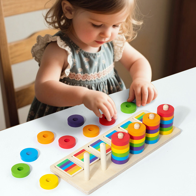 มอนเตสซอรี่ การฝึกความจำ เกมจั - Gymnastic Ring Wood บทวิจารณ์และราคา