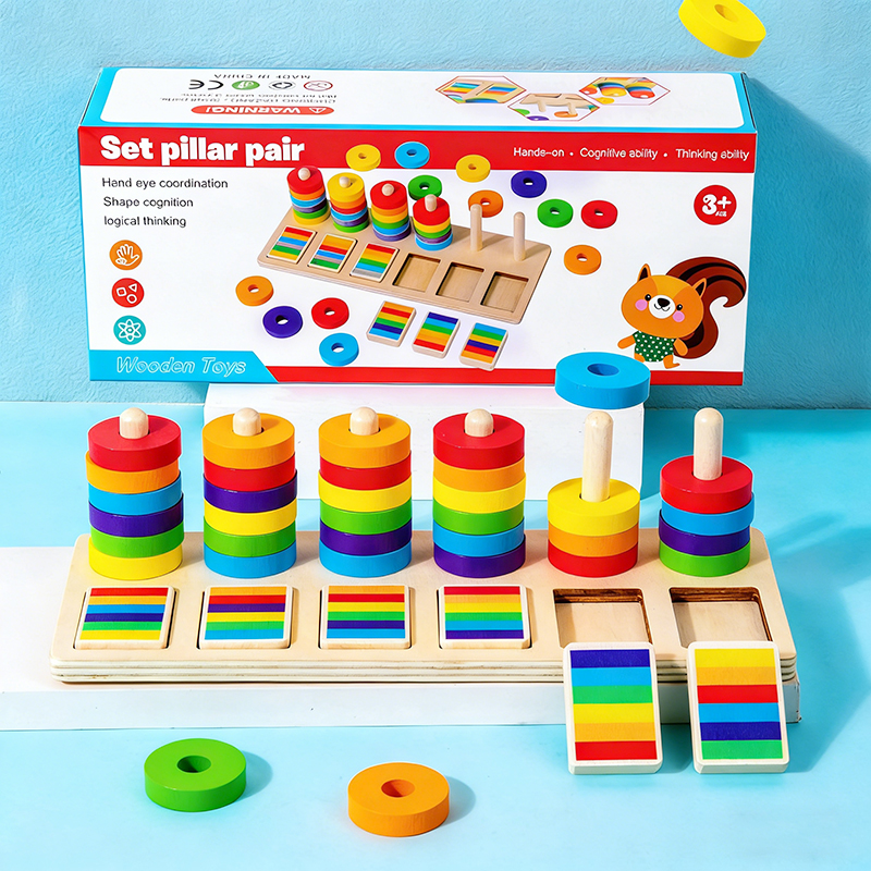มอนเตสซอรี่ การฝึกความจำ เกมจั - Gymnastic Ring Wood บทวิจารณ์และราคา