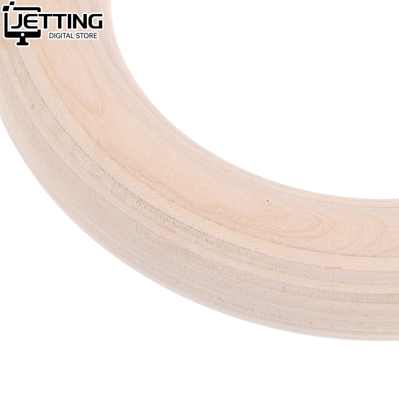 2 ชิ้น/คู่แหวนไม้แบบพกพา Cross - Gymnastic Ring Wood บทวิจารณ์และราคา